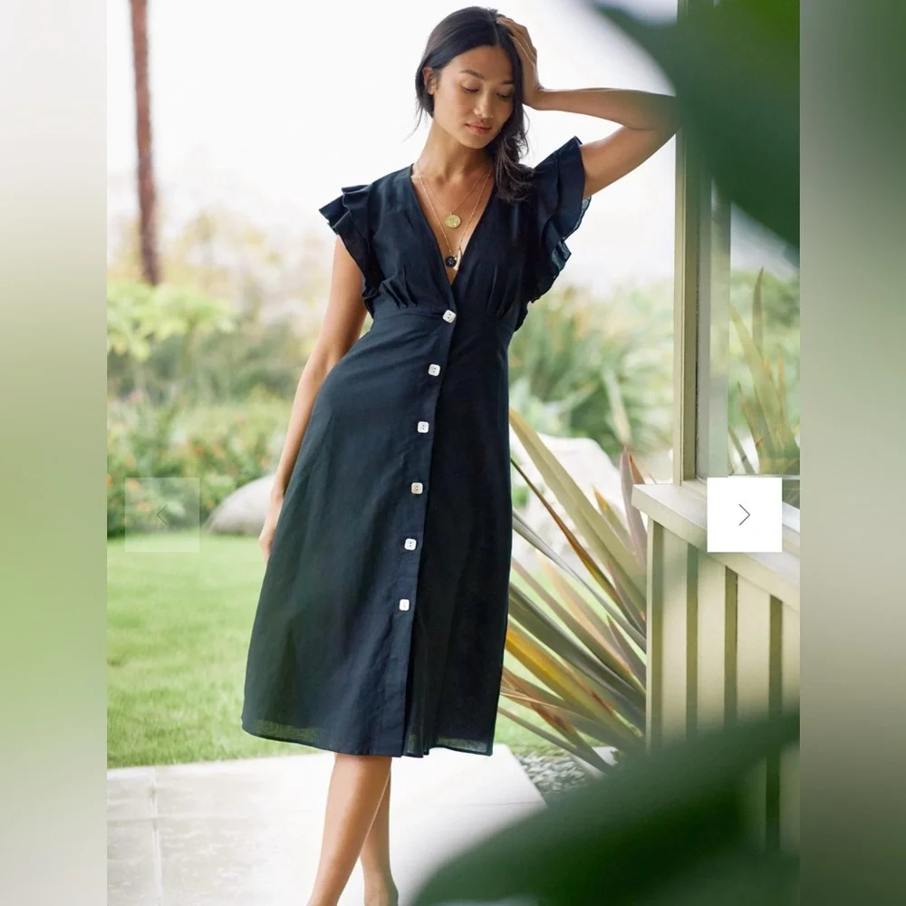 Charlie Holiday Black Midi Dress - Picture 2 of 9